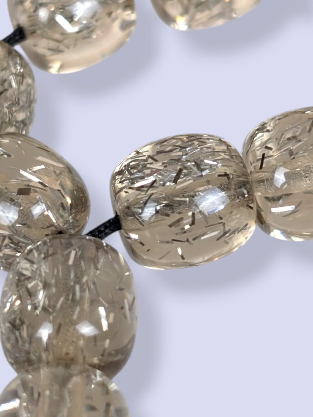 Clear Metallic Confetti Prayer Beads - Picture 2 of 5